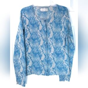 Zadig & Voltaire Runway RARE Ninon Snake Print 100% Cashmere Cardigan M